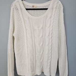 SO Cream Cable Knit Sweater